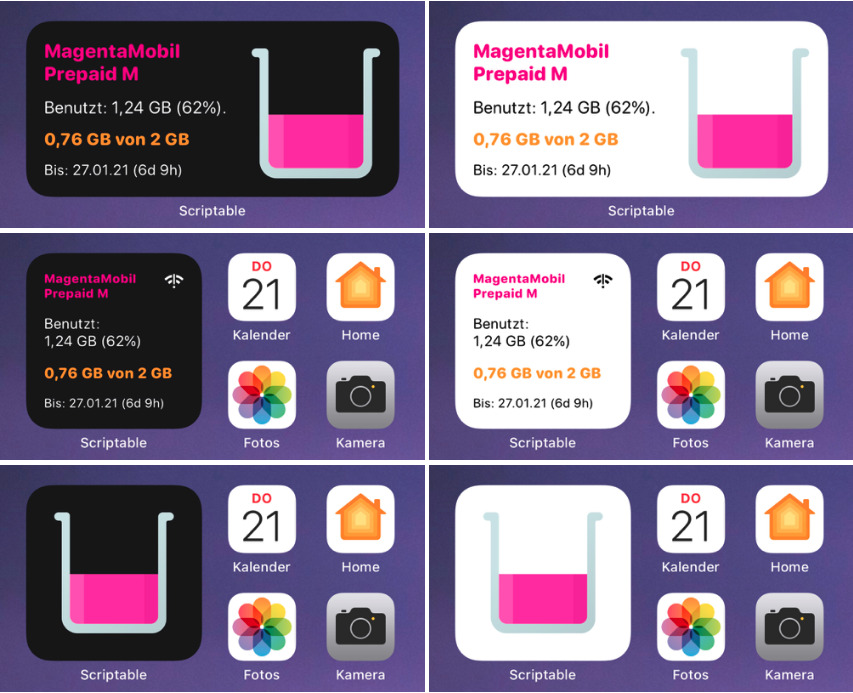 Telekom Datennutzung Widget f&#252;r iOS 14